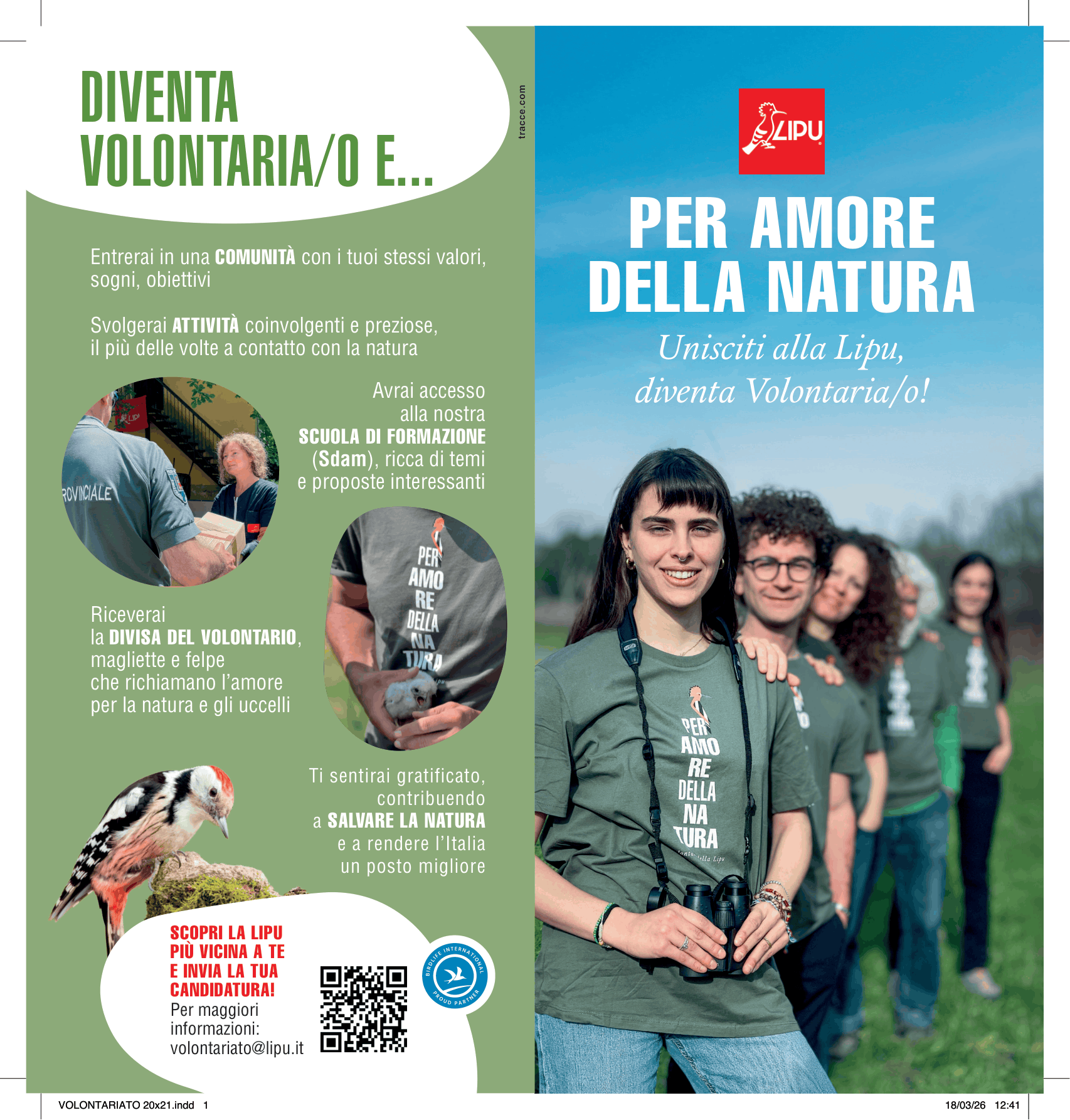 Per amore della natura, diventa volontario!