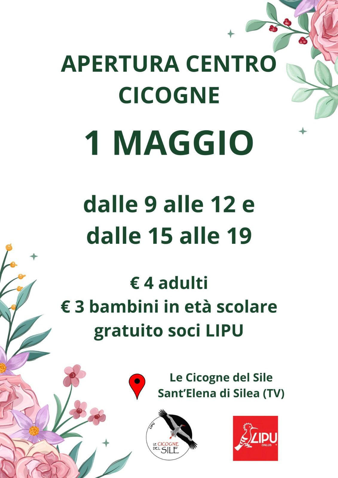 1 maggio all’Oasi delle Cicogne!